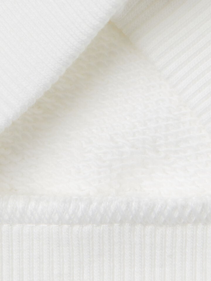 Benetton Hoodie In Cotton Creamy White