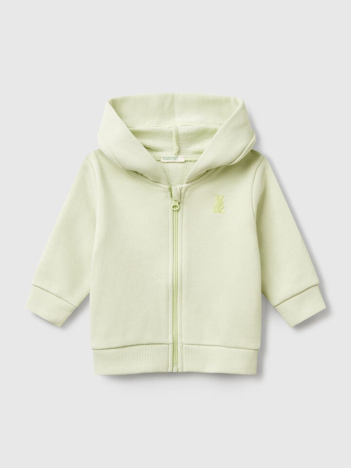 benetton Hoodie in cotton Light Green