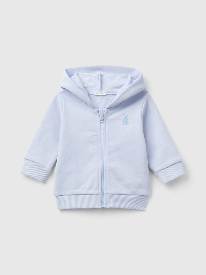 benetton Hoodie in cotton Sky Blue