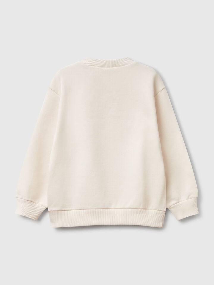 Benetton Hot Wheels Sweatshirt Creamy White