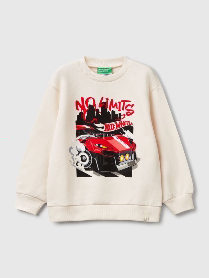 benetton Hot Wheels sweatshirt Creamy White