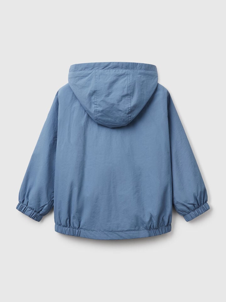 Benetton Jacket With Hood Light Blue