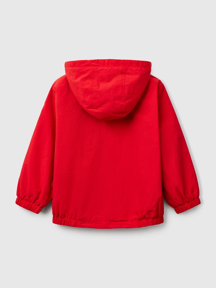 Benetton Jacket With Hood Red