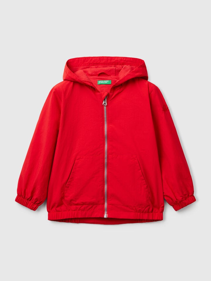 Benetton Jacket With Hood Red