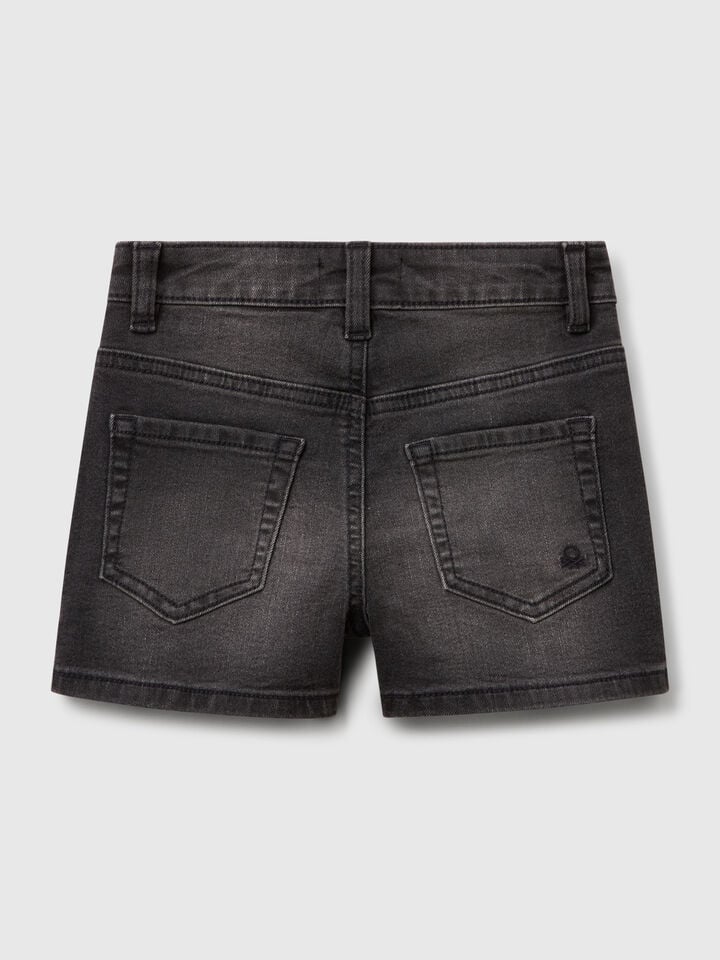 Benetton Jean Shorts Black