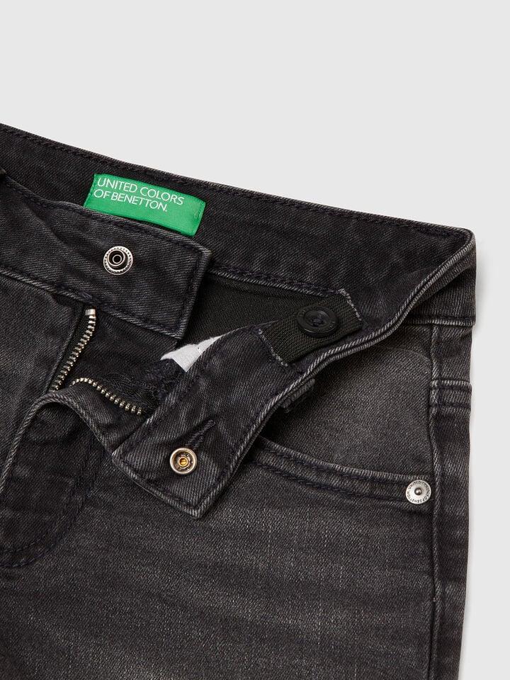Benetton Jean Shorts Black