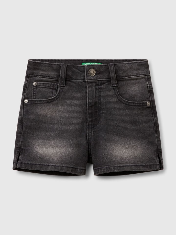 Benetton Jean Shorts Black