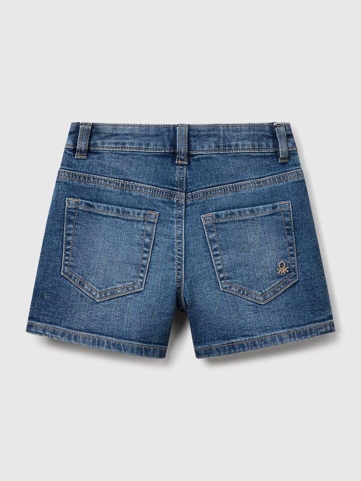Benetton Jean Shorts Blue