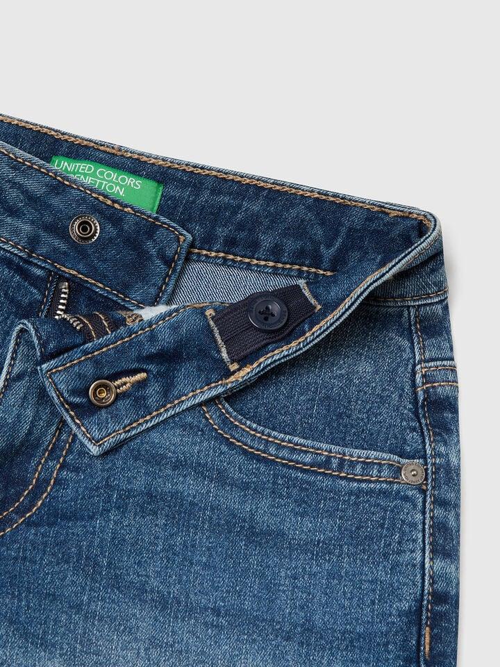 Benetton Jean Shorts Blue