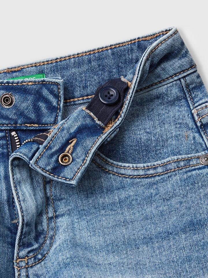 Benetton Jean Shorts Light Blue
