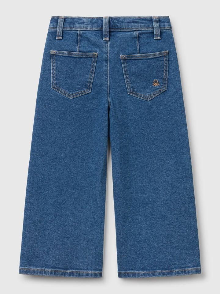 Benetton Jeans In Cotton Blend Blue