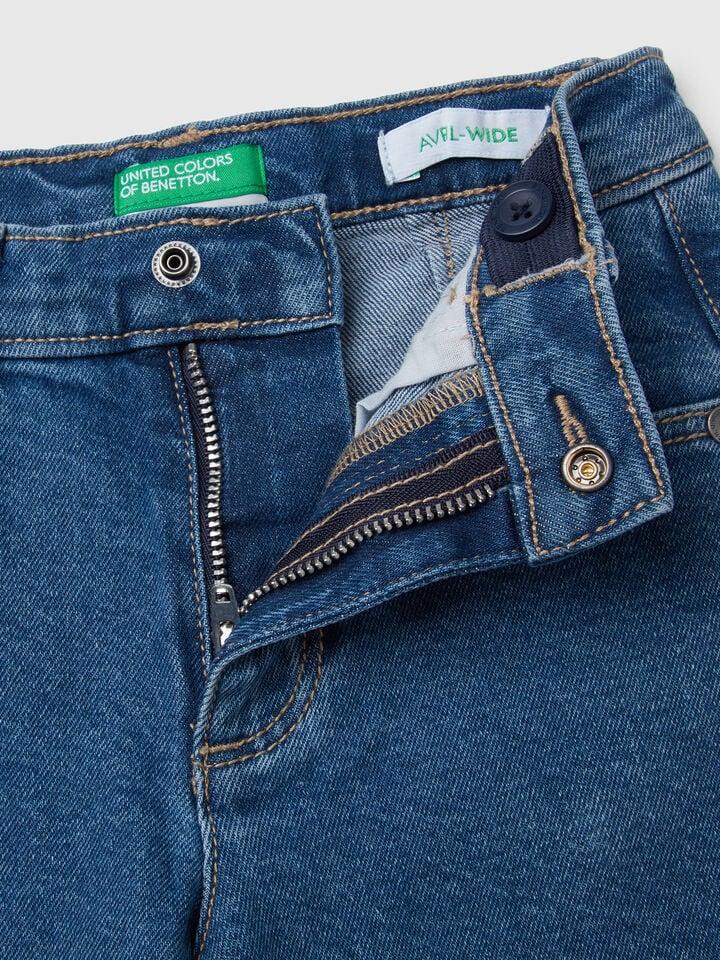 Benetton Jeans In Cotton Blend Blue