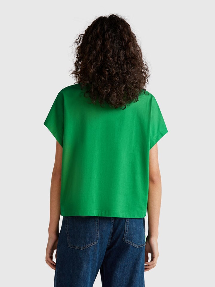 Benetton Kimono Sleeve T-shirt Green