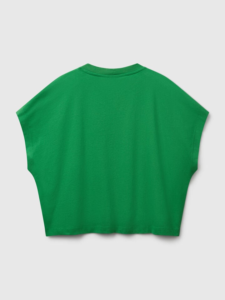 Benetton Kimono Sleeve T-shirt Green