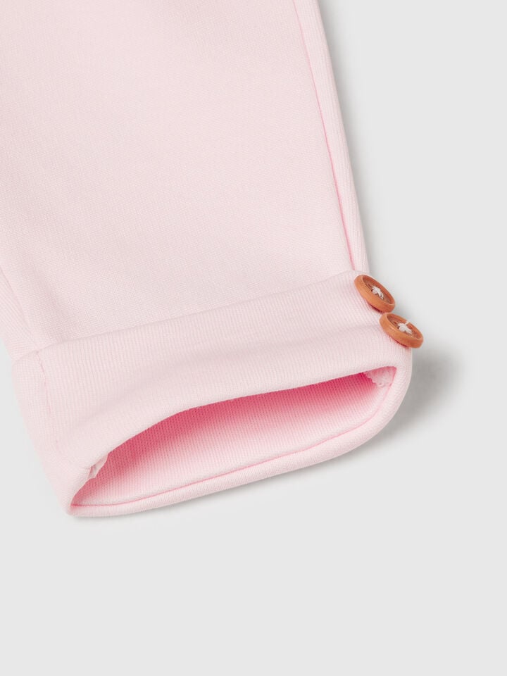 Benetton Leggings In Pure Cotton Pink