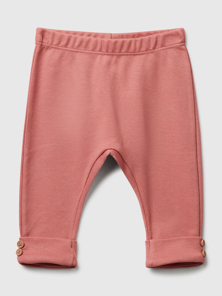 benetton Leggings in pure cotton Salmon