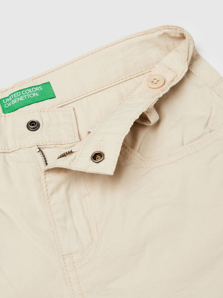 Benetton Lightweight Bermudas Beige