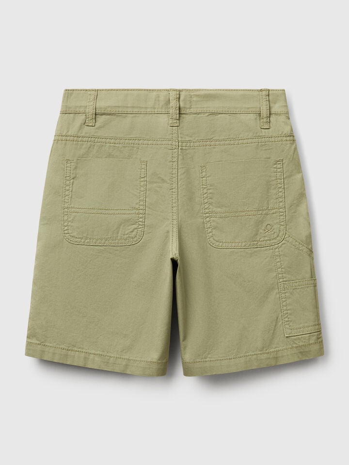Benetton Lightweight Bermudas Olive Green