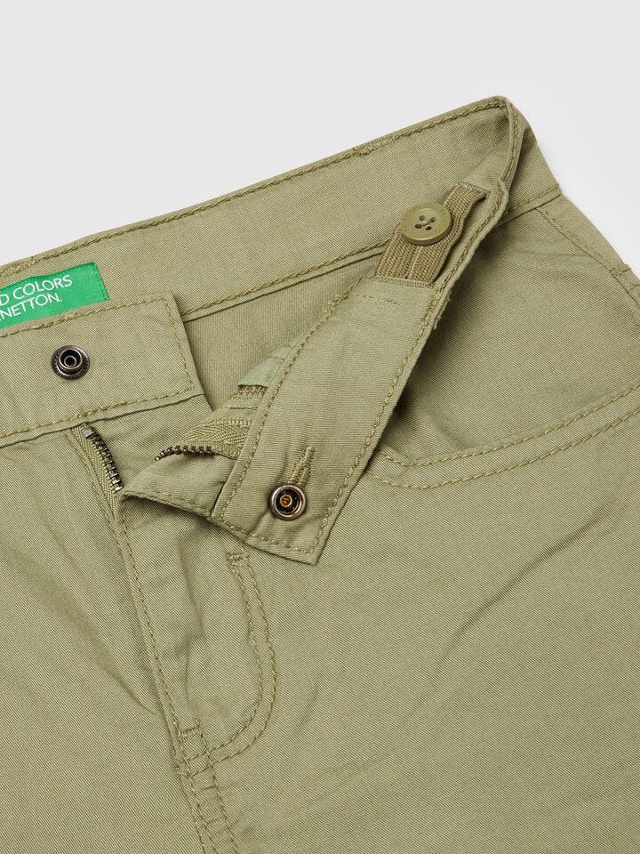 Benetton Lightweight Bermudas Olive Green