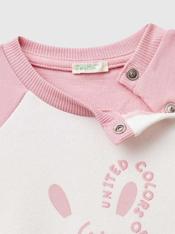 Benetton Lightweight Fleece Outfit Pink