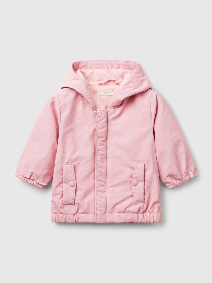 benetton Lightweight jacket with hood Pink