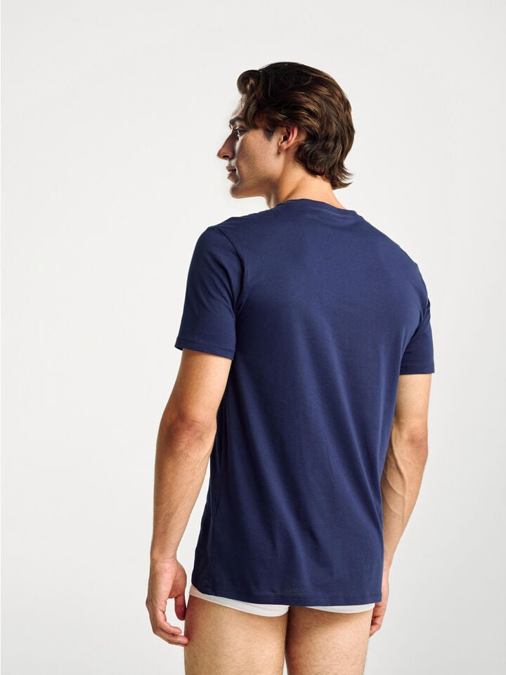 Benetton Long Fiber Cotton T-shirt Dark Blue