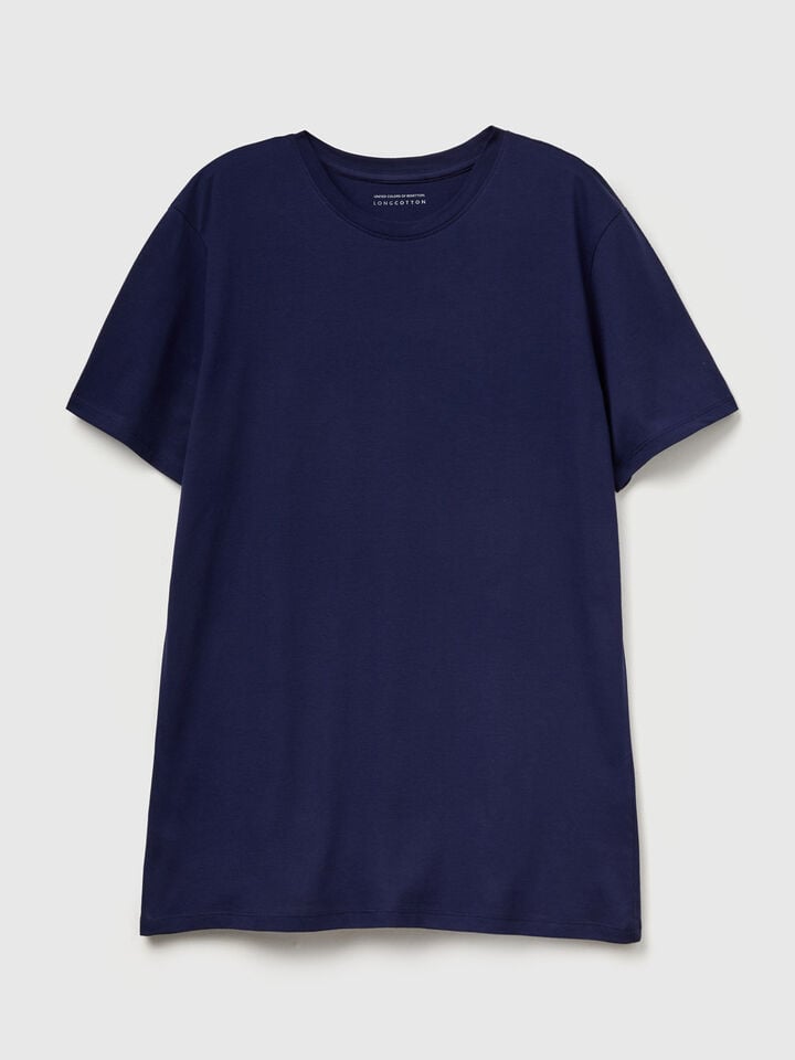 Benetton Long Fiber Cotton T-shirt Dark Blue