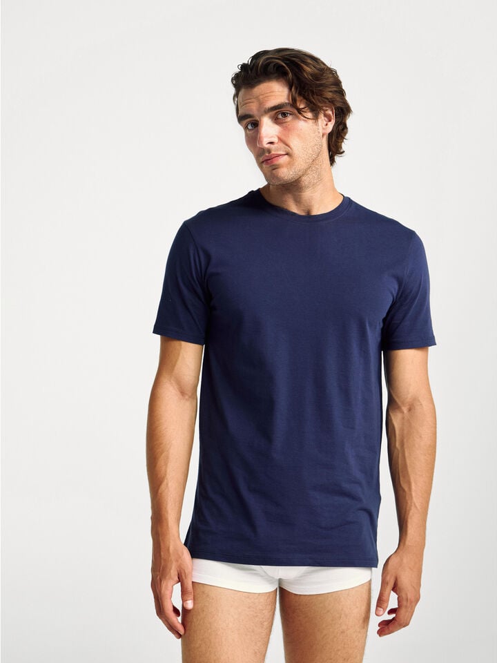 benetton Long fiber cotton t-shirt Dark Blue