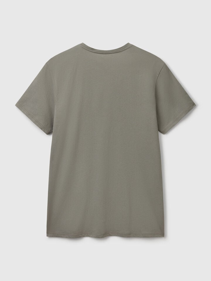 Benetton Long Fiber Cotton T-shirt Light Green