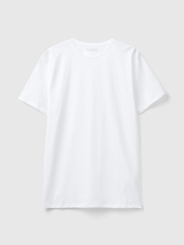 Benetton Long Fiber Cotton T-shirt White