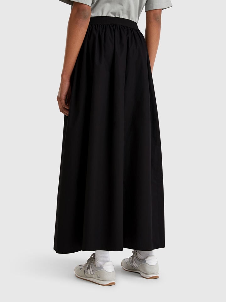 Benetton Midi Skirt Black