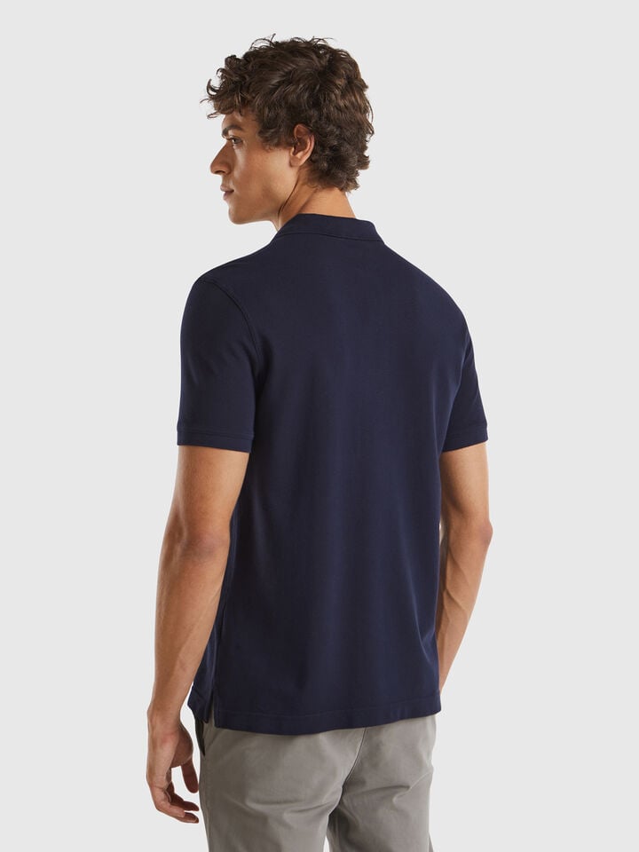 Benetton Midnight Blue Regular Fit Polo Dark Blue