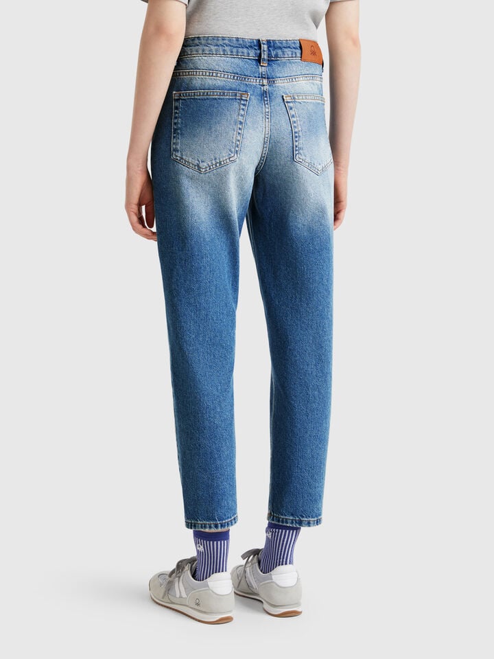 Benetton Mom Fit Jeans Blue