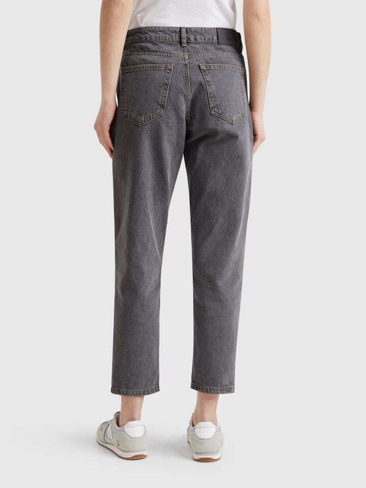 Benetton Mom Fit Jeans Gray