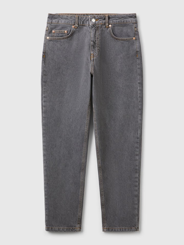 Benetton Mom Fit Jeans Gray