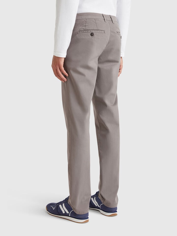 Benetton Mouse Gray Slim Fit Chinos Dark Gray
