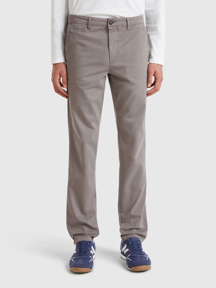 benetton Mouse gray slim fit chinos Dark Gray