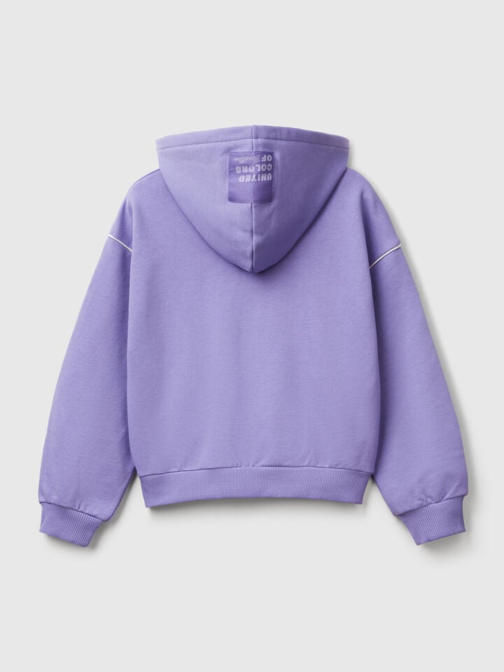 Benetton Oversized Fit Hoodie Periwinkle