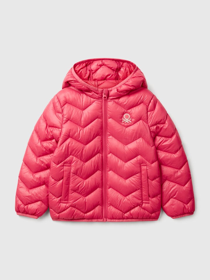 benetton Padded jacket with hood Cyclamen