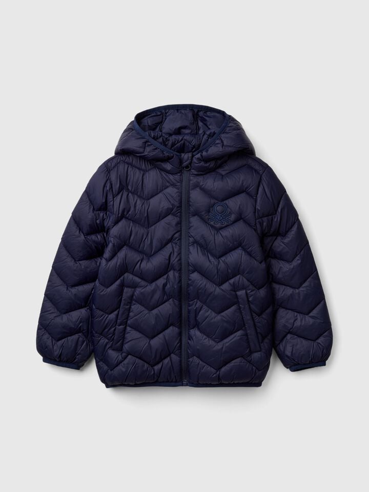benetton Padded jacket with hood Dark Blue
