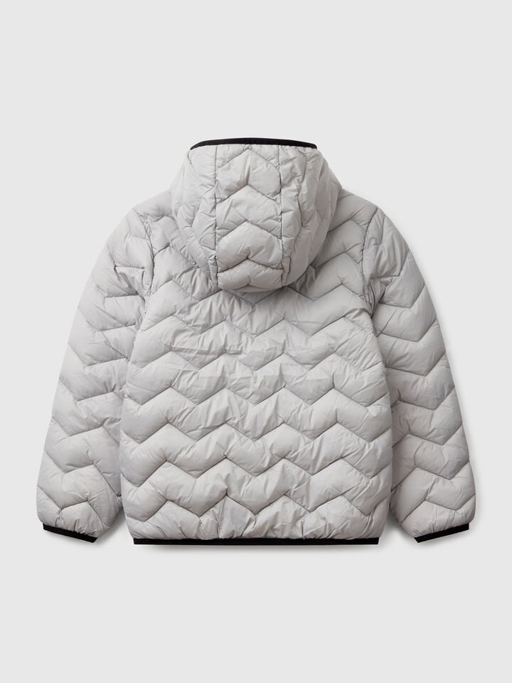 Benetton Padded Jacket With Hood Gray