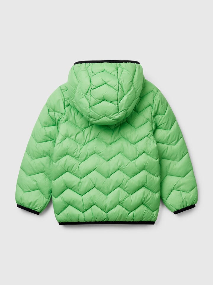 Benetton Padded Jacket With Hood Green