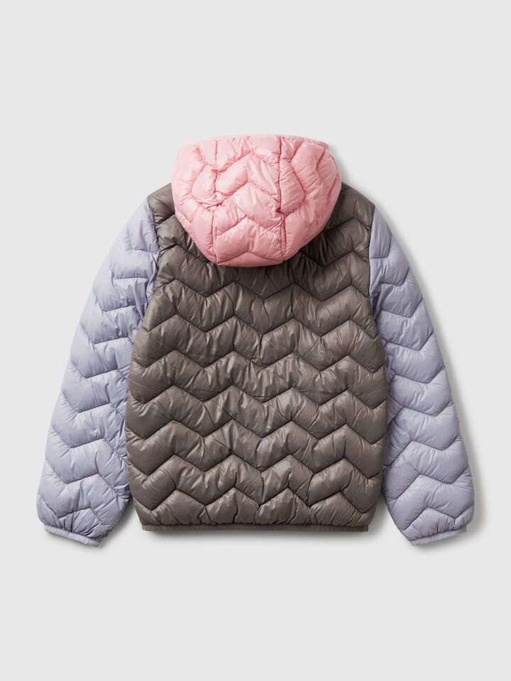 Benetton Padded Jacket With Hood Multi-color