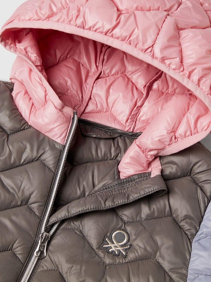 Benetton Padded Jacket With Hood Multi-color