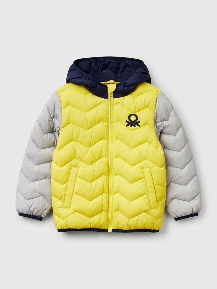Benetton Padded Jacket With Hood Multi-color