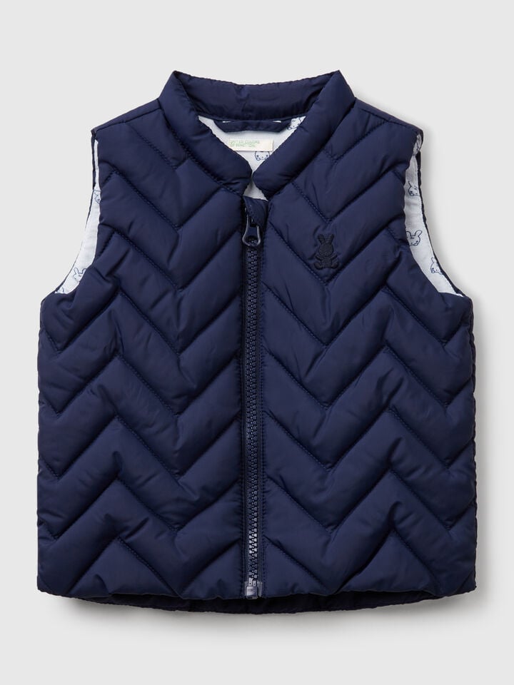 benetton Padded vest in technical fabric Blue