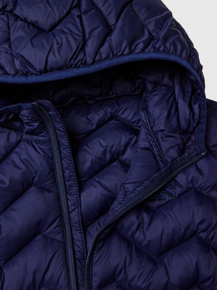 Benetton Padded Vest With Hood Dark Blue