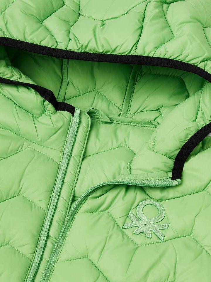 Benetton Padded Vest With Hood Green