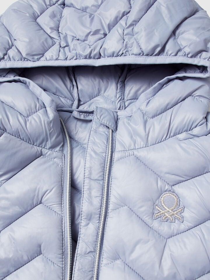 Benetton Padded Vest With Hood Periwinkle