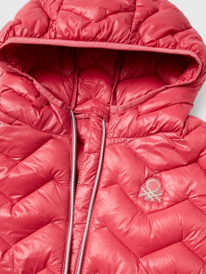 Benetton Padded Vest With Hood Salmon